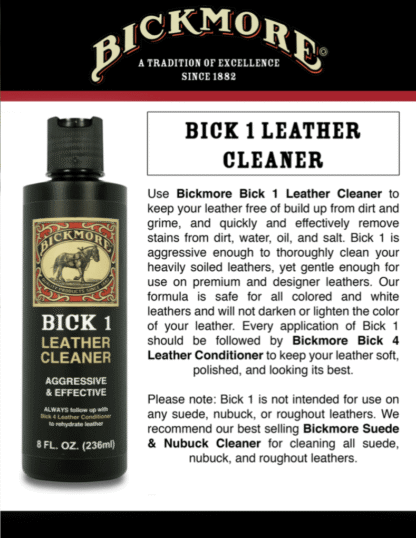 BICK 4 LEATHER CLEANER (8OZ) - Image 5