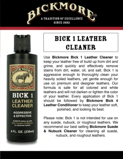 BICK 4 LEATHER CLEANER (8OZ) - Image 5