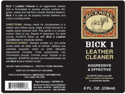 BICK 4 LEATHER CLEANER (8OZ) - Image 3